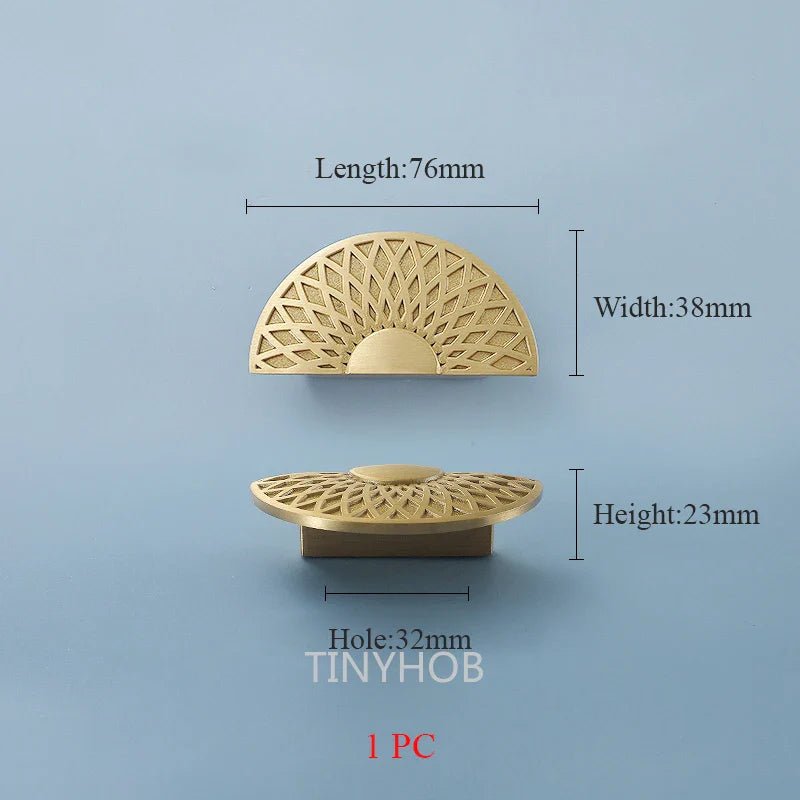 Modern Semi-Circular Brass Handles for Cabinet Design
