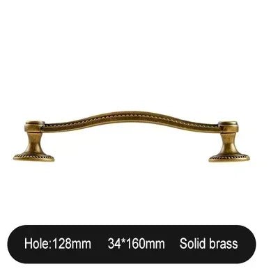 Durable Shell-Shaped Brass Pulls for Vintage Bronze Cabinet Handles