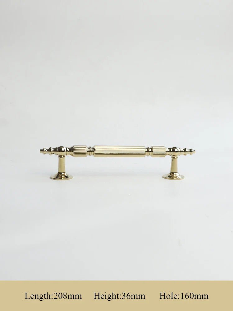 Durable Shiny Gold Brass Cabinet Handles – 8.8 Inch Pulls for Furniture