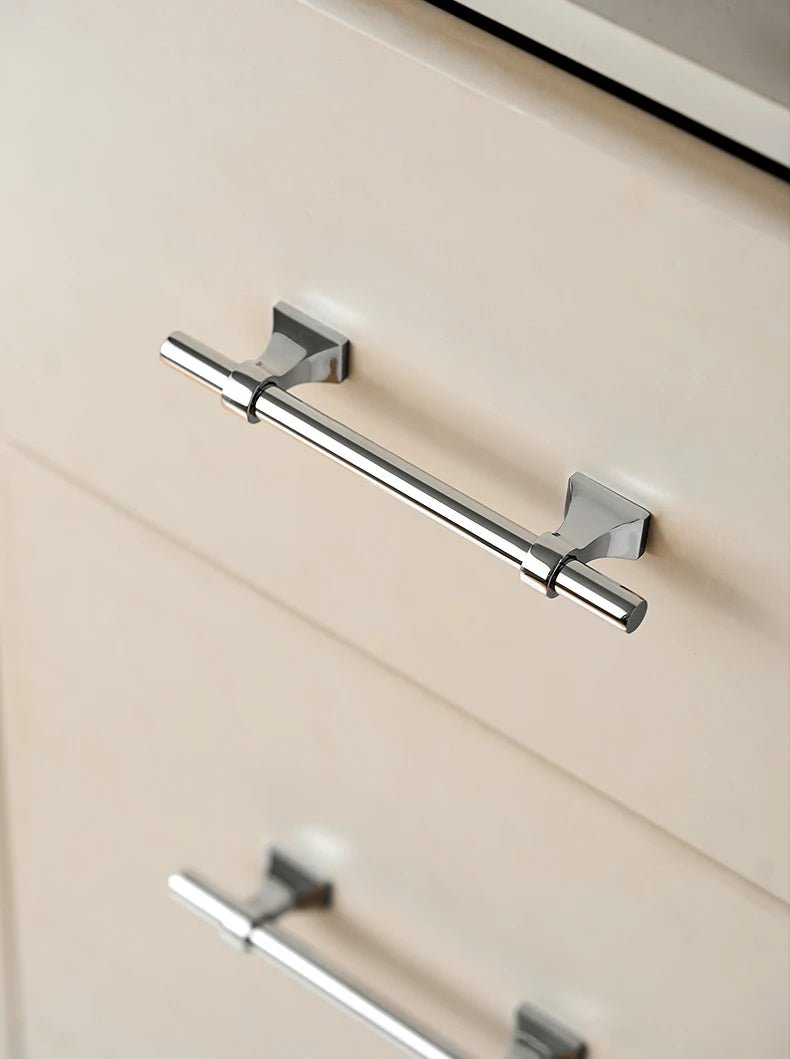 Stylish Silver Brass Pull Handles – Modern Drawer Pulls for Furniture