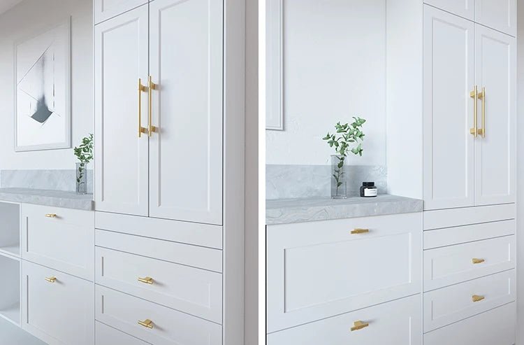 Luxury Silver T-Bar Brass Pulls for European Cabinet Design