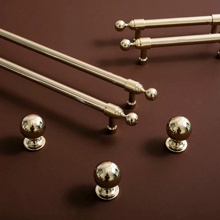 Elegant light luxury brass handle for cabinets and drawers