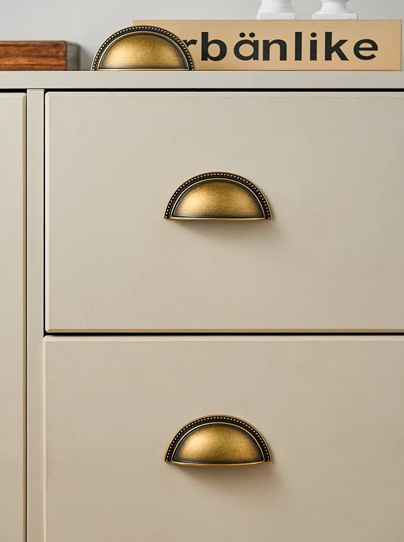 Elegant Antique Bronze Shell Knobs – Solid Brass Pull Handles