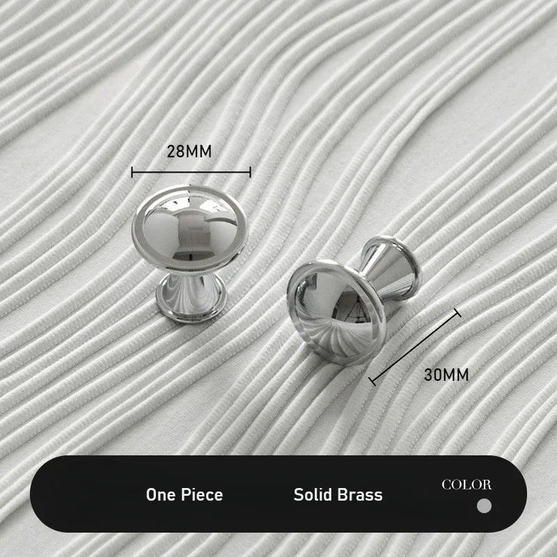 Durable Art Deco Brass Knobs – Bright Silver T-Bar Pull Design