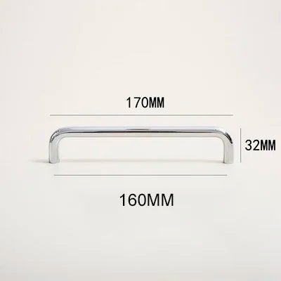Sleek Brass Pull Handles with Chrome Finish for Modern Cabinets