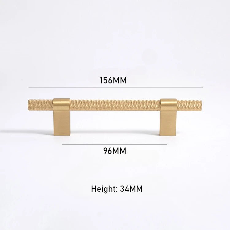 Premium Brass Knurled Pull – Modern Cabinet Handle for Kitchens