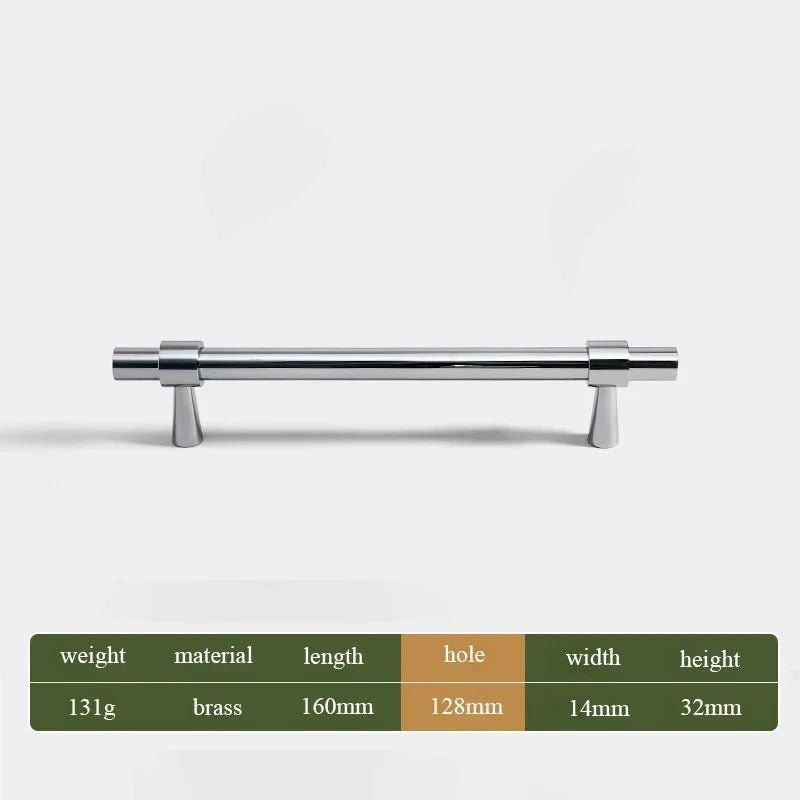 Brass T-Bar Handles for Minimalist Drawer and Cabinet Style