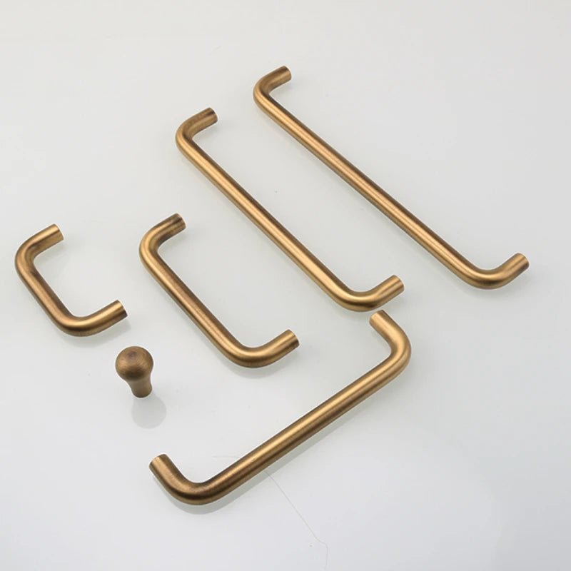 Sleek Minimalist Bronze Handles for Small Cabinet Pulls