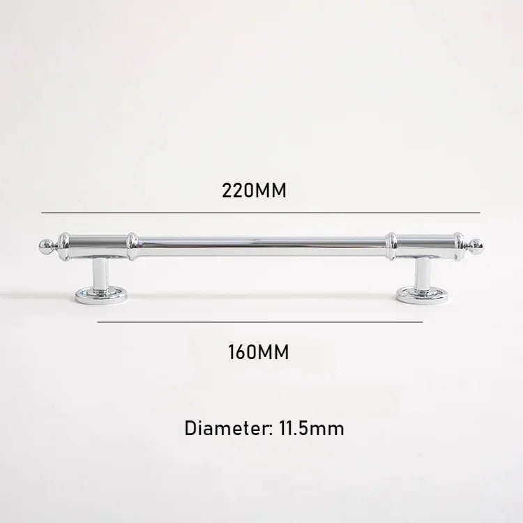 Durable Chrome Brass T-Bar Pulls – 6.3" Handles for Cabinets
