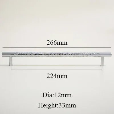 Luxury Chrome Brass T-Bar Pulls – 8.8" Handles for Modern Design