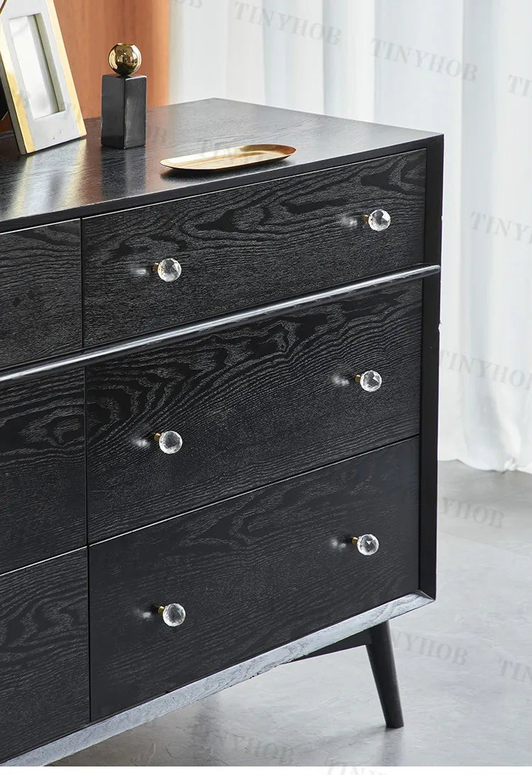 Sleek Crystal Ball Cabinet Knobs – Brass Base Pull Handles for Furniture