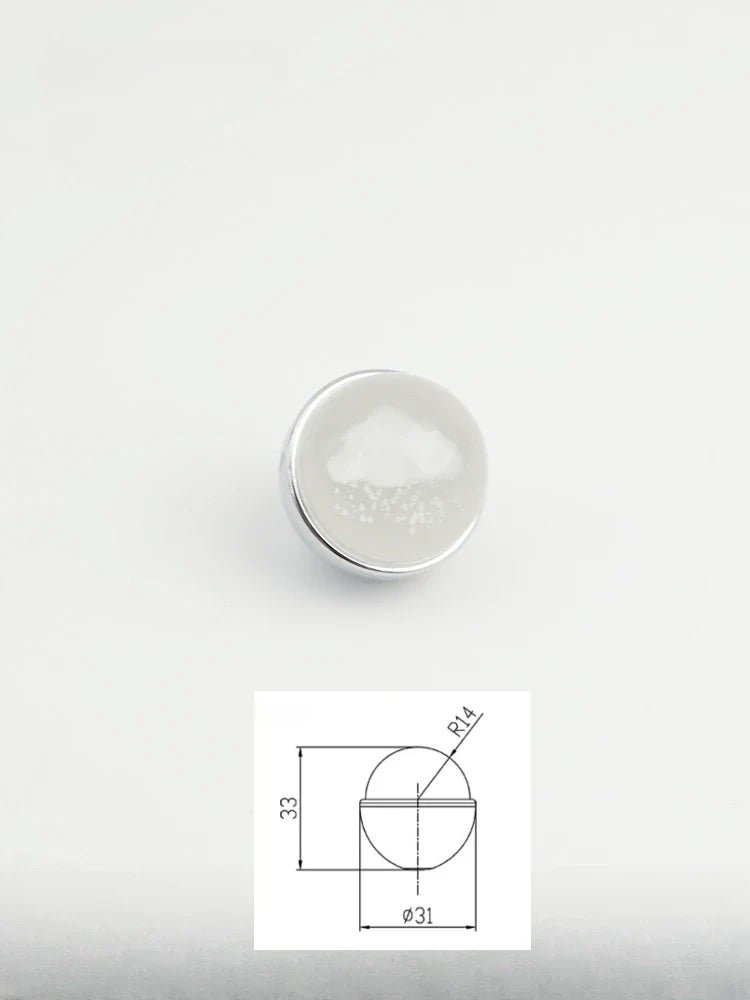 Contemporary Crystal Clear Knobs – Brass Accent Pull Handles for Furniture