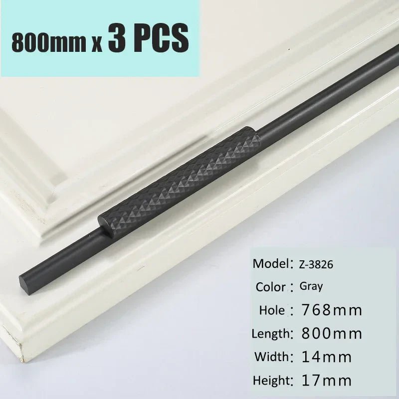 Extra-Long 40" Aluminum Cabinet Pulls – Black/Gold Modern Design