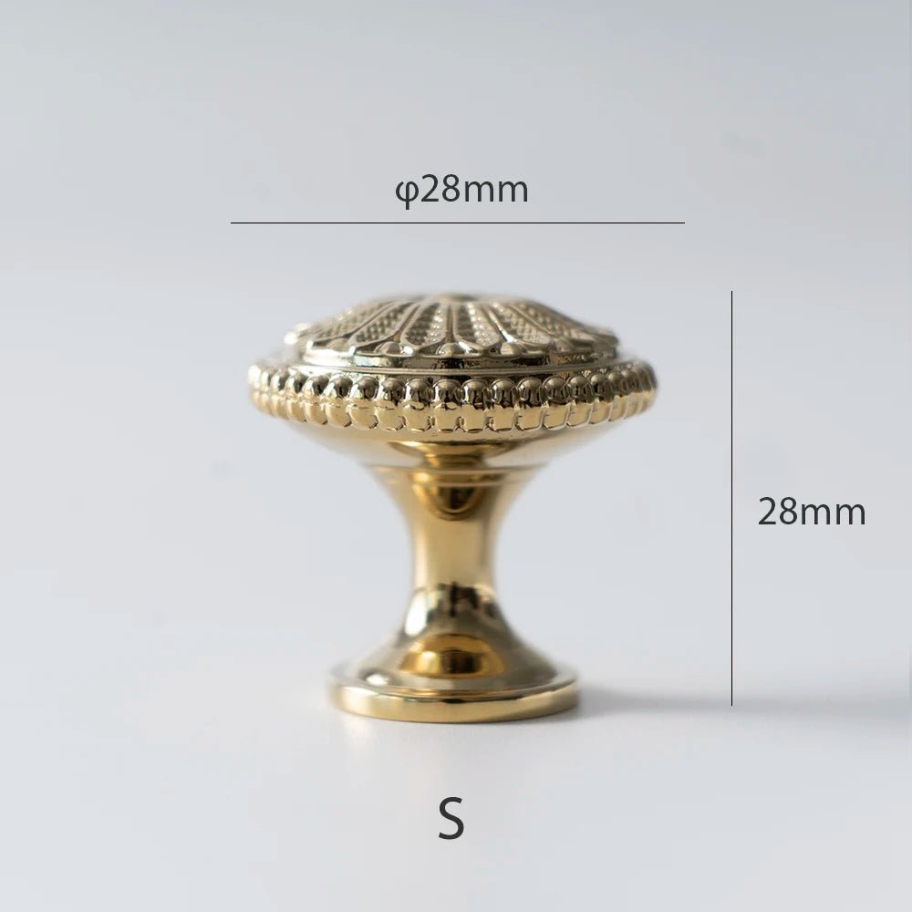 Premium Floral Brass Cabinet Knobs – Gold & Chrome Pulls