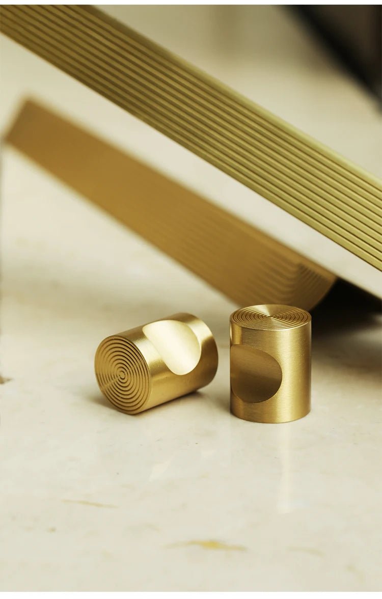 Contemporary Gold Brass Arc Handles – 11.8" Invisible Pulls for Cabinets