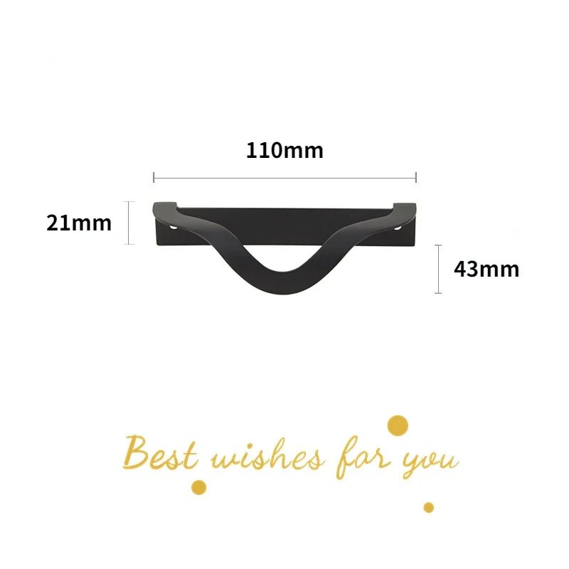 Modern Flush Brass Handle – Invisible Gold Cabinet Pull  