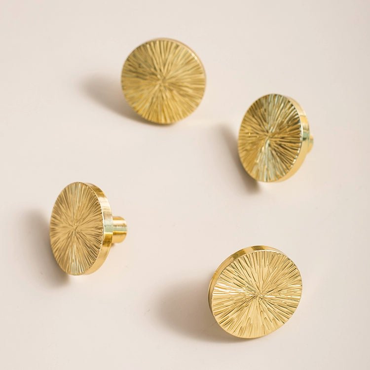 Stylish European Gold Brass Drawer Knobs and Pulls