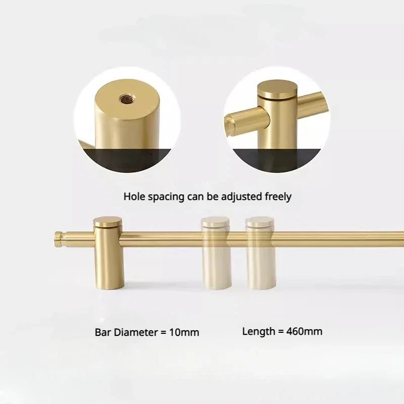 Luxury Gold Brass Long Cabinet Handles – Pulls for Wardrobe & Kitchen