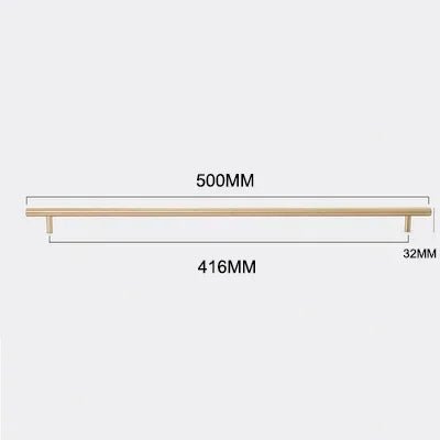 High-Quality Gold Brass Pulls – 8.8" T-Bar Handles for Cabinets