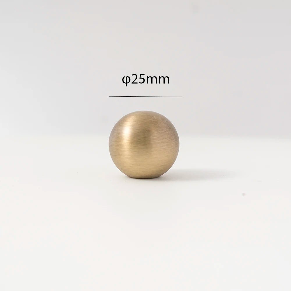 Sleek Gold Round Brass Knob – Vintage Drawer Pull Design for Cabinets