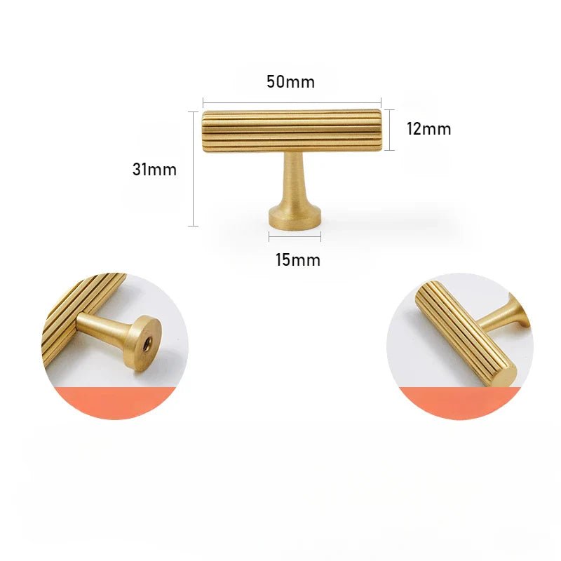 High-Quality Gold Round Knobs – Brass Pulls for Cabinets and Drawers