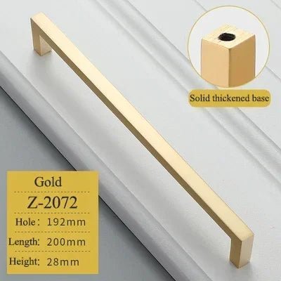 Gold Zinc Alloy Pull for Contemporary Drawer Handles