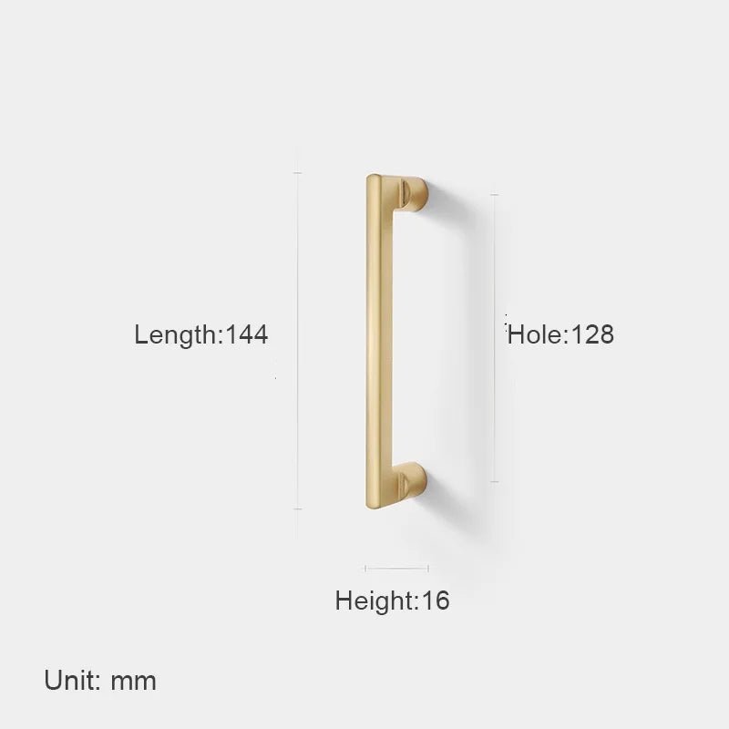 Modern Gold Zinc Alloy Pull Handles for Kitchen Cabinets