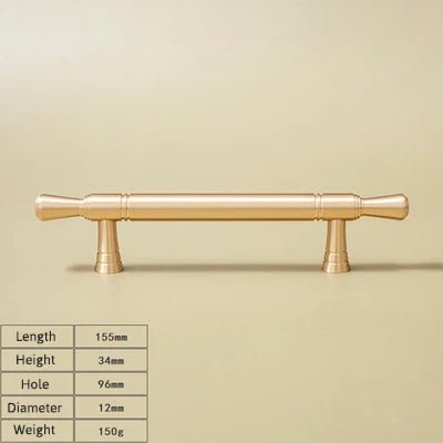 Golden Brass Cabinet Handle – Long Bar Pull for Kitchen and Furniture Design