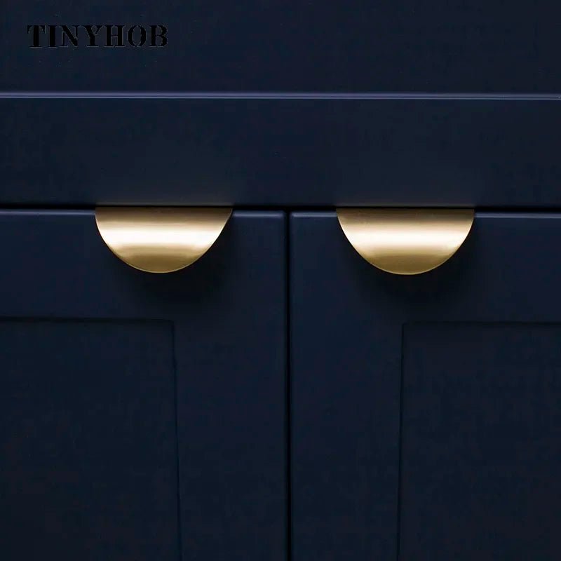 Elegant Golden Leaf Concealed Handles – Minimalist Pull Design
