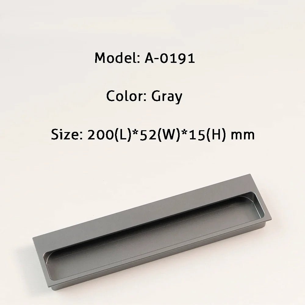 Low Profile Sliding Pull – Black Hidden Door Handle  