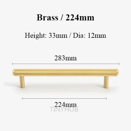 Luxury Knurled Brass Handles – Antique Bronze T-Bar Pulls for Drawers