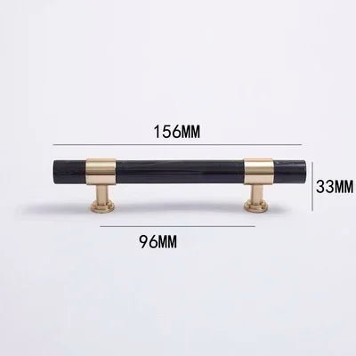 Luxury Pink Crystal Drawer Pull – Marble & Brass T-Bar Cabinet Handle for Furniture