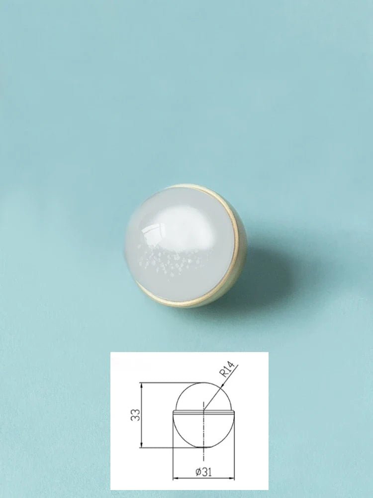 Modern Ball Knobs – Acrylic & Brass Drawer Pulls for Contemporary Design