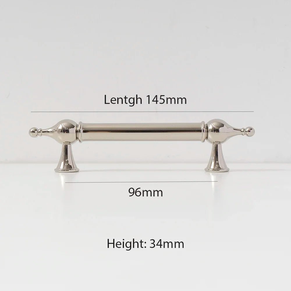 Durable Bright Nickel Cabinet Handle – Zinc Alloy Drawer Pull for Furniture