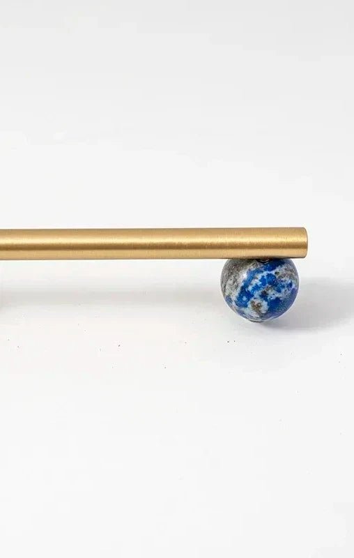 Elegant Brass and Marble Nordic Art Drawer Pull for Cabinets