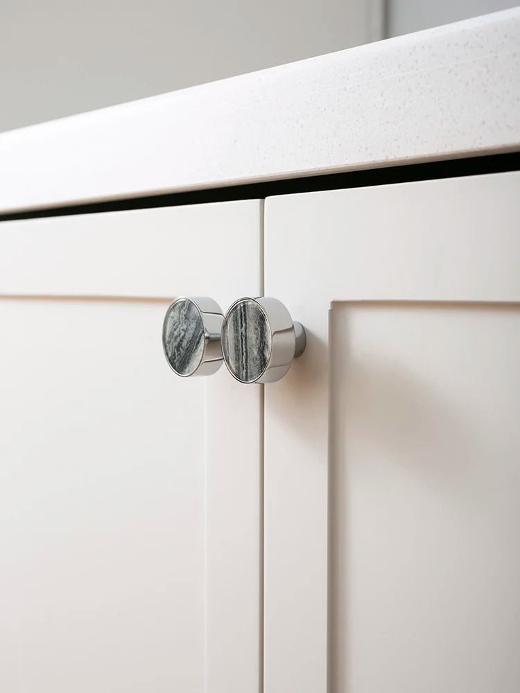 Stylish Nordic Black Texture Drawer Handle – Brass & Resin Design