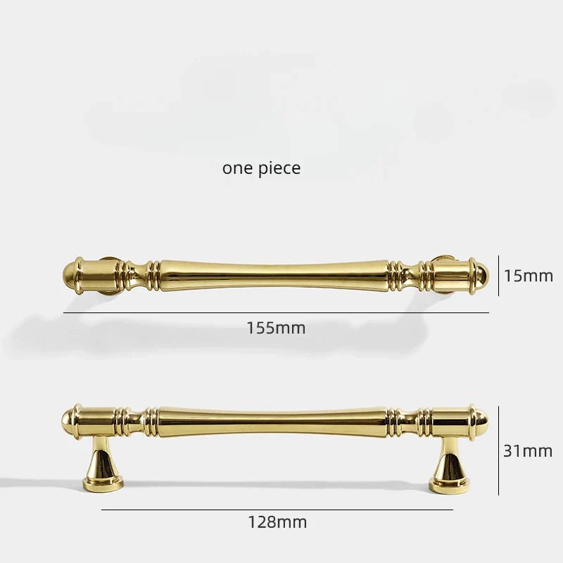 Contemporary Nordic Brass Pull Handles – 5" for Stylish Cabinets