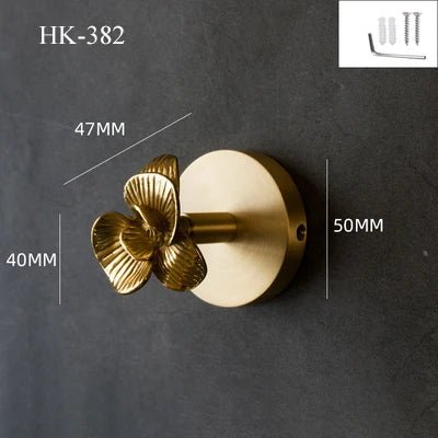 Sleek Nordic Brass Wall Hooks for Bedroom – Dragonfly, Bird, Antler Designs