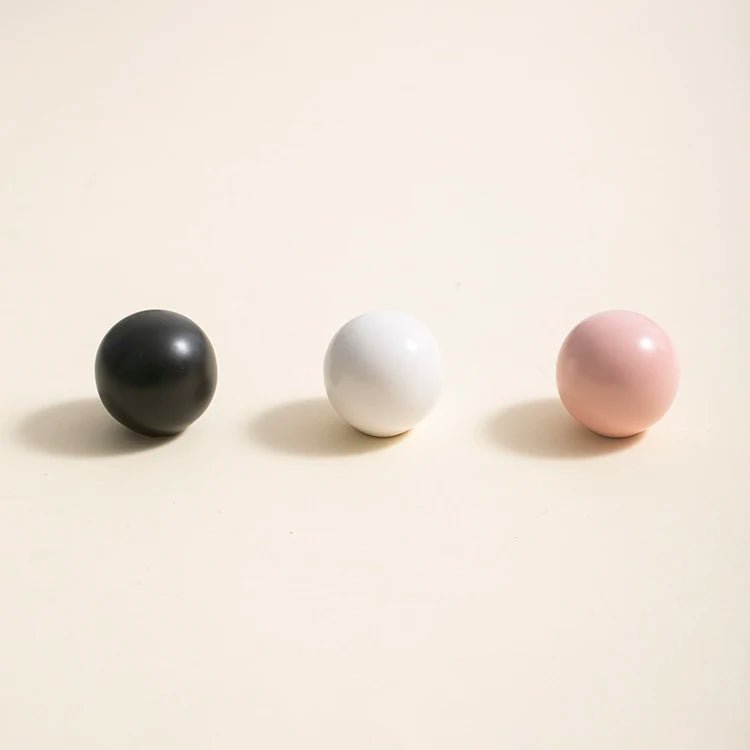 Contemporary Pink Ceramic Ball Knobs – 2.5" Pulls for Stylish Cabinets