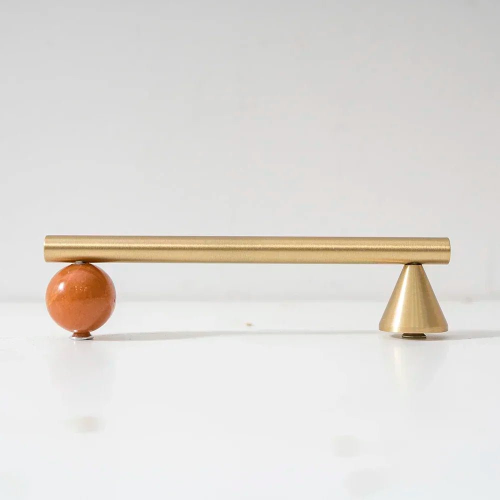 Pink Crystal Cabinet Knobs – Brass Base Pull Handles for Furniture Design