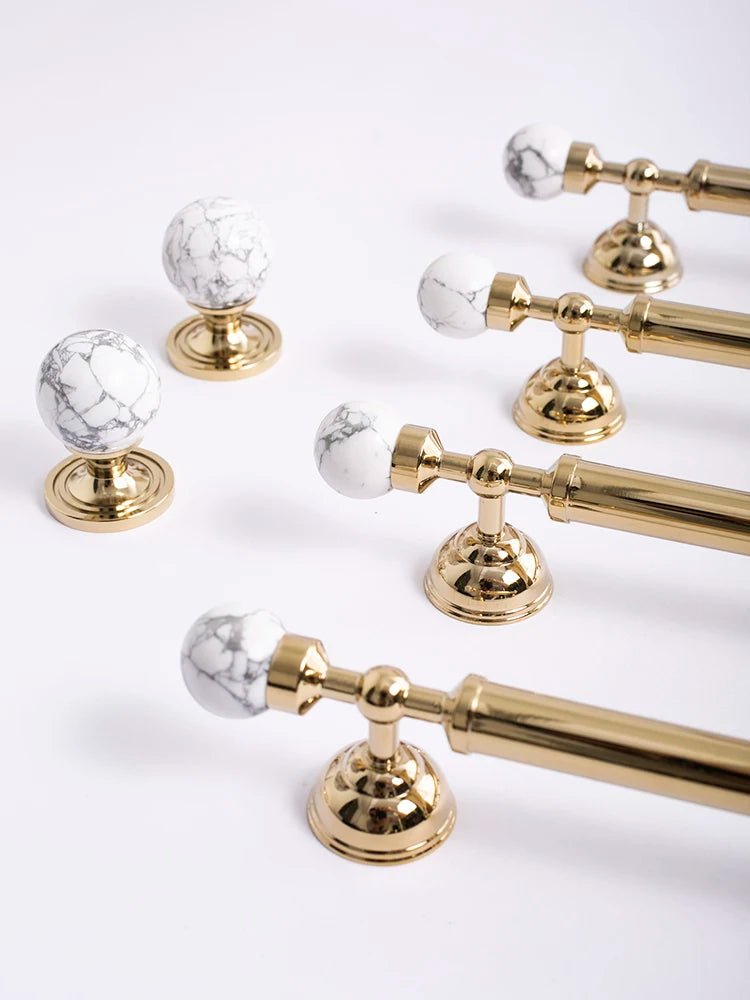 Contemporary Pink Crystal Brass Knobs – Glam Pull Handles for Furniture