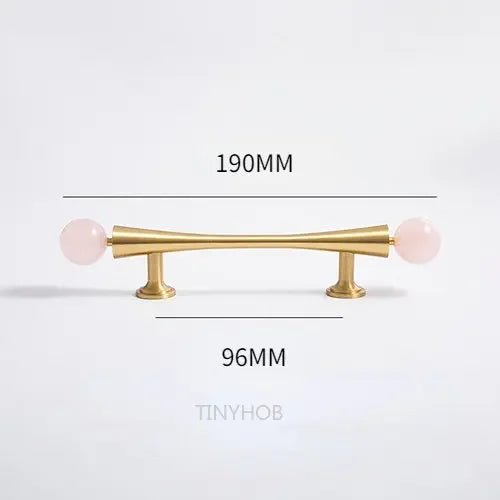 Luxury Pink Crystal Brass Knobs – Elegant Pull Handles for Cabinets