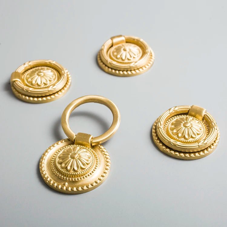 Retro Golden Ring Pull – Kitchen & Cabinet Handle