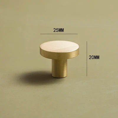 Durable Round Brass Cabinet Pulls – Gold Knobs 20-33mm for Drawers