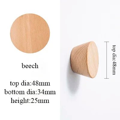 Unique Semicircle Wooden Knobs – Walnut & Ash Pulls for Stylish Drawers