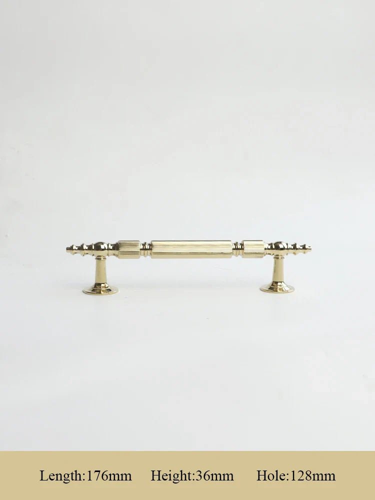 Contemporary Shiny Gold Solid Brass Pulls – 8.8 Inch Handles for Drawers