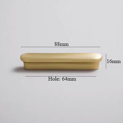 Elegant Solid Brass Knobs – Satin Gold Pull Handles for Cabinets