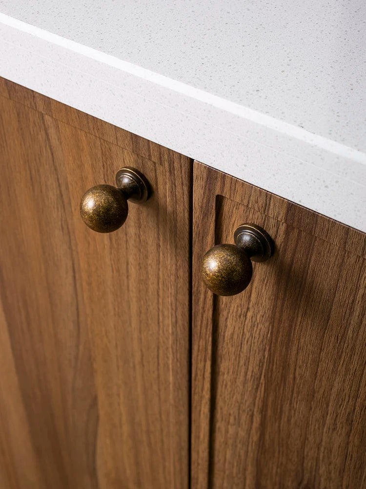 Premium Spherical Antique Brass Knob – Cabinet Drawer Pull