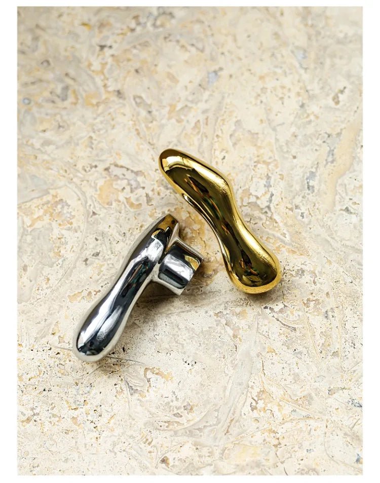 Stylish Teardrop Brass Knobs – 5" Pull Handles for Drawers