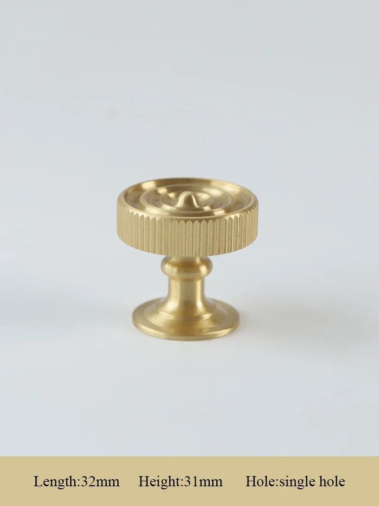 Durable Textured Brass Pulls – Vertical Grain Handles for Drawers